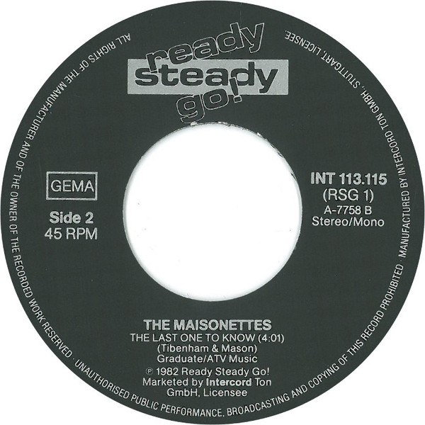 Cover zu The Maisonettes - Heartache Avenue | 1983 | Vinyl, Stereo, 45 RPM, 7