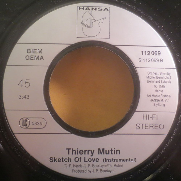 Cover zu Thierry Mutin - Sketch Of Love | 1989 | Vinyl | Pop | Europe Schallplatten Ankauf