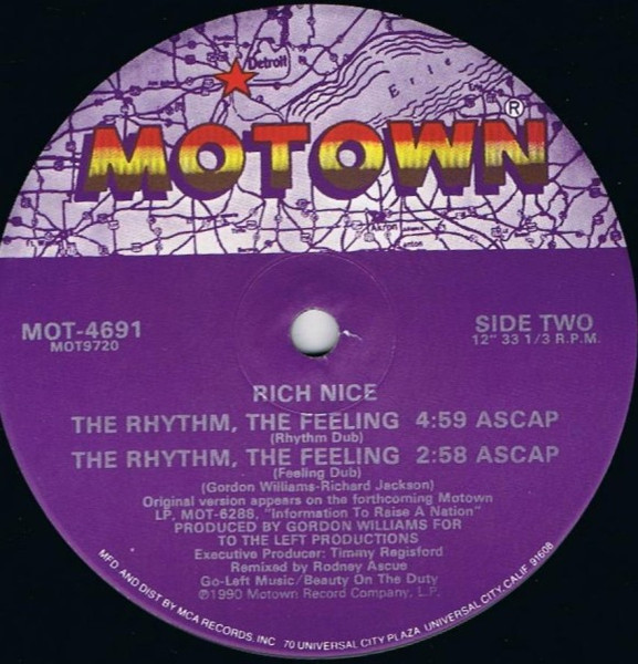 Cover zu Rich Nice - The Rhythm, The Feeling | 1990 | Vinyl | Electronic, Hip Hop | US