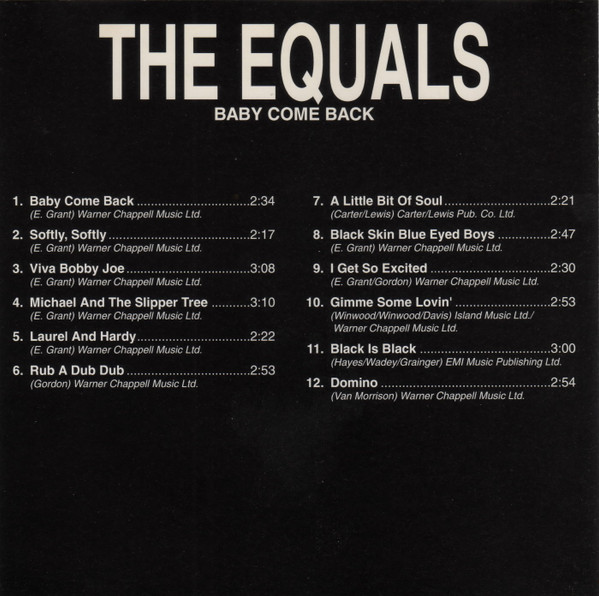Cover zu The Equals - Baby Come Back | 1993 | Vinyl | Rock, Funk / Soul, Pop | Europe