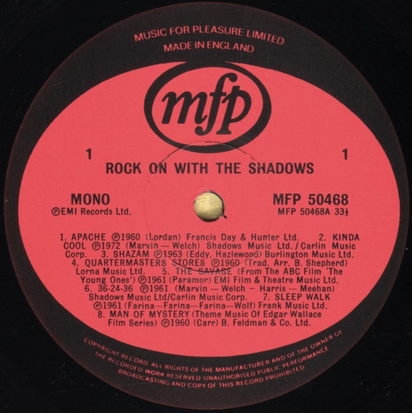 Cover zu The Shadows - Rock On With The Shadows | 1980 | Vinyl | Rock, Pop | UK