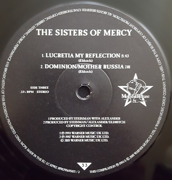 Cover zu The Sisters Of Mercy - Greatest Hits Volume One - A Slight Case Of Overbombing | 2018 | Vinyl | Electronic, Rock | Europe