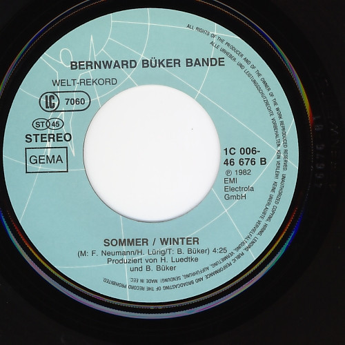 Cover zu Bernward Büker Bande - Vergiss Mich Nicht | 1982 | Vinyl | Rock, Pop | Germany Schallplatten Ankauf