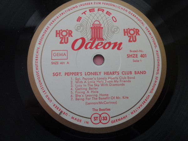 Cover zu The Beatles - Sgt. Pepper's Lonely Hearts Club Band | 1967 | Vinyl | Rock | Germany