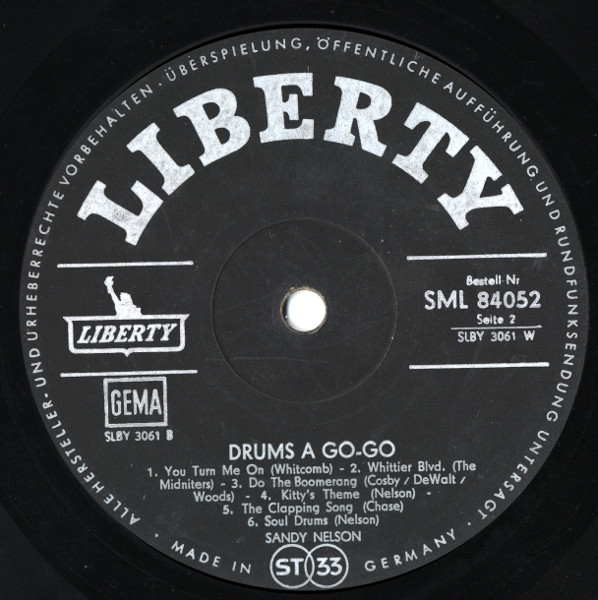 Cover zu Sandy Nelson - Drums A Go-Go | 1965 | Vinyl | Rock | Germany Schallplatten Ankauf