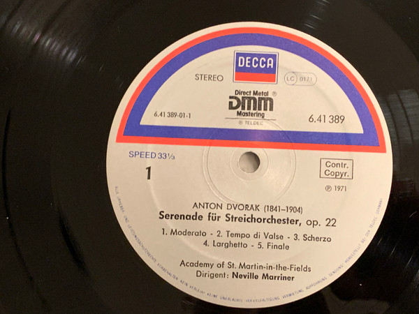 Cover zu Antonín Dvořák / Edvard Grieg, The Academy Of St. Martin-In-The-Fields Director: Sir Neville Marriner - Streicherserenade / Suite