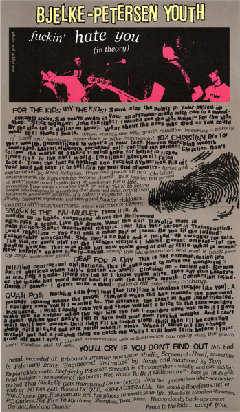 Cover zu Bjelke-Petersen Youth / Headless Horsemen - Bjelke-Petersen Youth / Headless Horsemen | 2002 | Vinyl | Rock | Australia Schallplatten Ankauf
