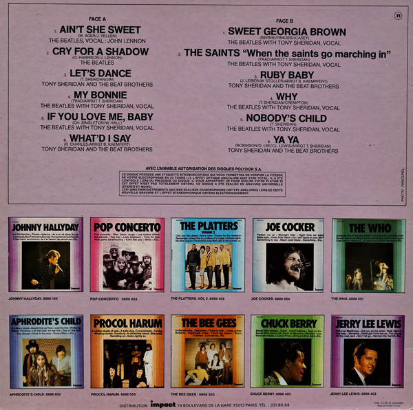 Cover zu The Beatles And Tony Sheridan - The Beatles First And Tony Sheridan | Vinyl, LP, Compilation, Reissue, Stereo | Rock | France Schallplatten Ankauf