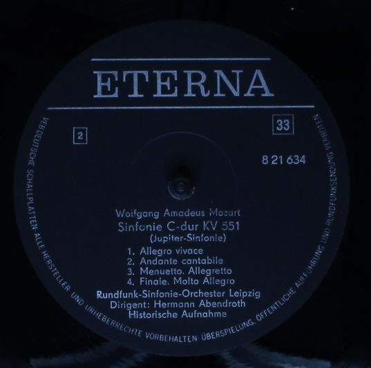 Cover zu Wolfgang Amadeus Mozart - Hermann Abendroth, Rundfunk-Sinfonieorchester Berlin, Rundfunk-Sinfonie-Orchester Leipzig - Sinfonie D-dur KV 504 (Prager Sinfonie) / Sinfonie C-dur KV 551 (Jupiter Schallplatten Ankauf