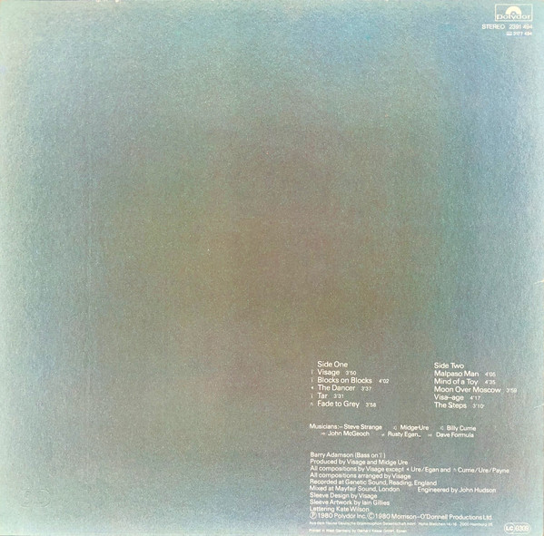 Cover zu Visage - Visage | 1980 | Vinyl | Electronic, Rock | Germany