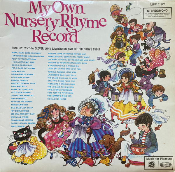 Cover zu Cynthia Glover, John Lawrenson And The Children's Choir (2) - My Own Nursery Rhyme Record | Vinyl | Children's | UK Schallplatten Ankauf