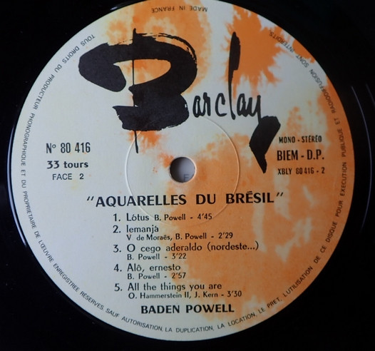 Cover zu Baden Powell - Aquarelles Du Brésil | 1970 | Vinyl, LP | Latin | France