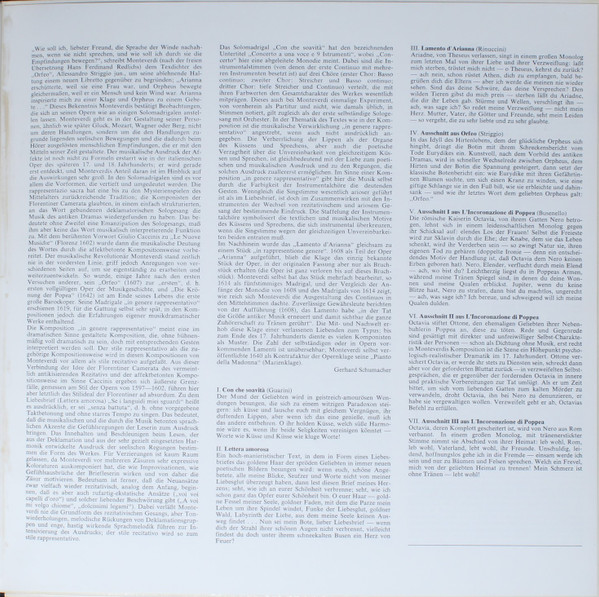 Cover zu Claudio Monteverdi - Concentus Musicus Wien, Cathy Berberian - Lettera Amorosa · Lamento D'Arianna · Orfeo · Poppea | 1975 | Vinyl, LP, Stereo | Classical | Germany