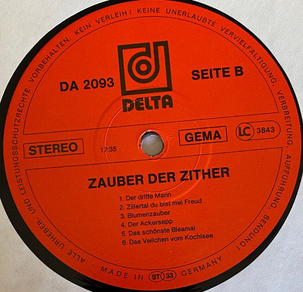 Cover zu Bartl Egger, Innspatzen Trio, Angerberger Dreigesang - Zauber Der Zither | Vinyl | Folk, World, & Country | Germany