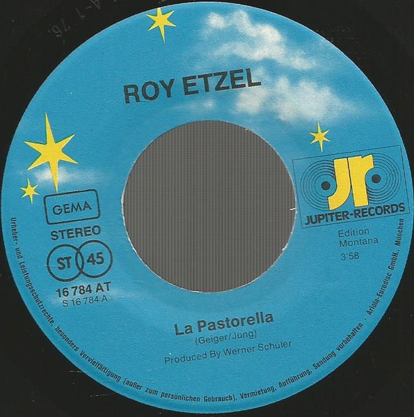 Cover zu Roy Etzel - La Pastorella / Cascade | Vinyl | Pop | Germany Schallplatten Ankauf