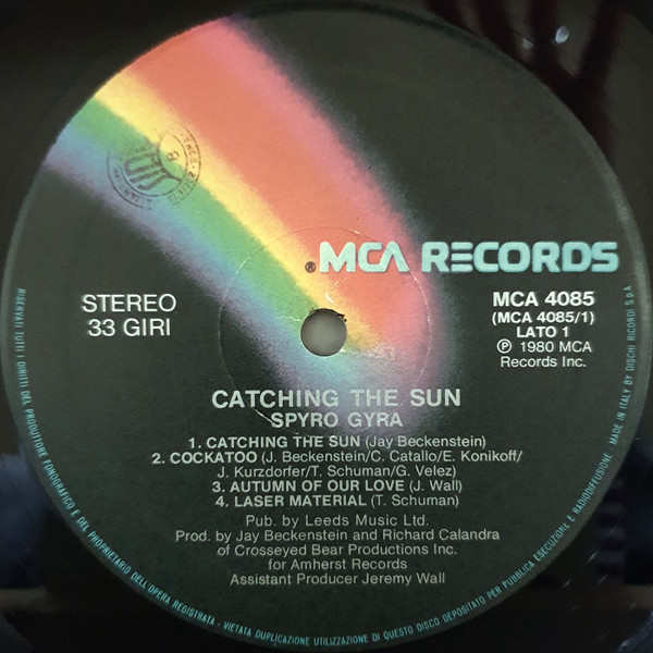 Cover zu Spyro Gyra - Catching The Sun | 1980 | Vinyl | Jazz | Italy Schallplatten Ankauf