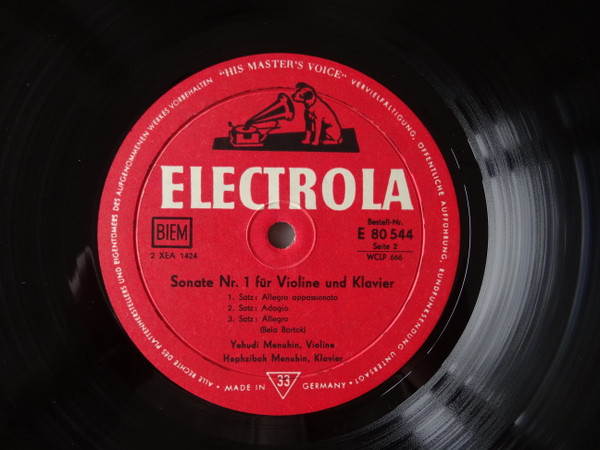 Cover zu Béla Bartók - Yehudi Menuhin, Hephzibah Menuhin - Sonate Für Violine Solo - Sonate Nr. 1 Für Violine Und Klavier | Vinyl | Classical | Germany