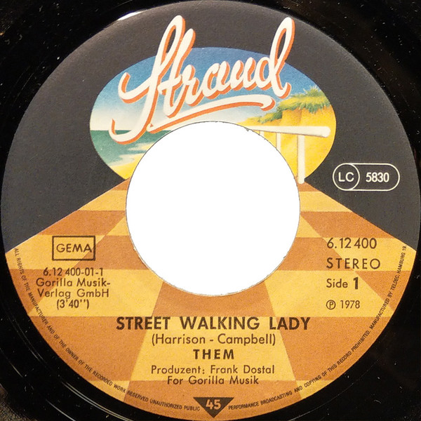 Cover zu Them (3) - Street Walking Lady | 1978 | Vinyl | Rock | Germany Schallplatten Ankauf