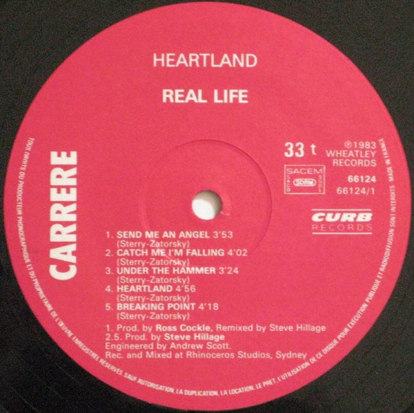 Cover zu Real Life - Heartland | 1983 | Vinyl | Electronic | France Schallplatten Ankauf