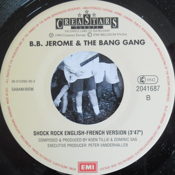 Cover zu B.B. Jerome & The Bang Gang - Shock Rock | 1990 | Vinyl | Electronic | Europe Schallplatten Ankauf
