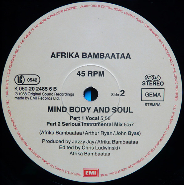 Cover zu Afrika Bambaataa & Family Featuring UB40 - Reckless (Full Fon Remix) | 1988 | Vinyl | Electronic, Hip Hop | Europe