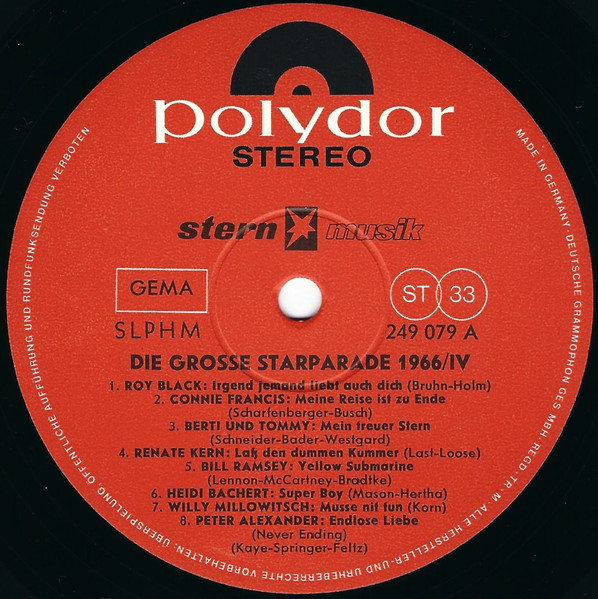 Cover zu Various - Die Grosse Starparade 1966 4 | 1966 | Vinyl | Pop | Germany