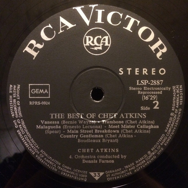 Cover zu Chet Atkins - The Best Of Chet Atkins | 1964 | Vinyl, LP, Stereo, Compilation | Folk, World, & Country | Germany