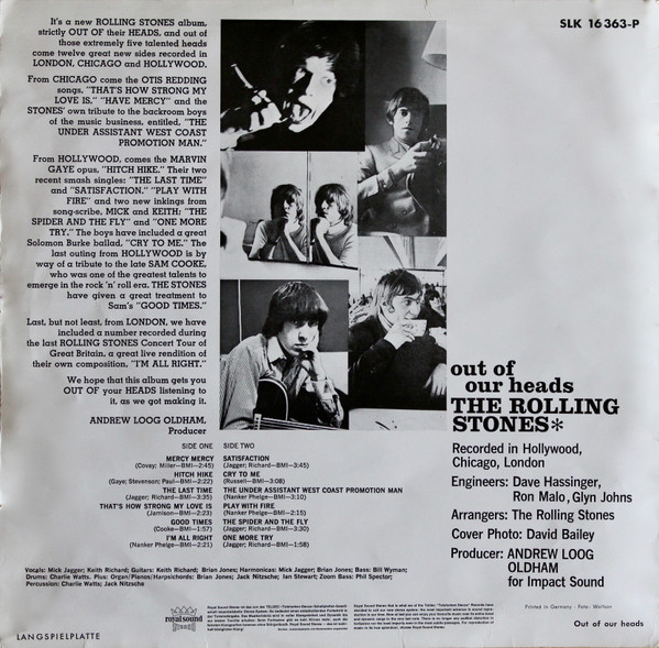 Cover zu The Rolling Stones - Out Of Our Heads | 1965 | Vinyl | Rock | Germany