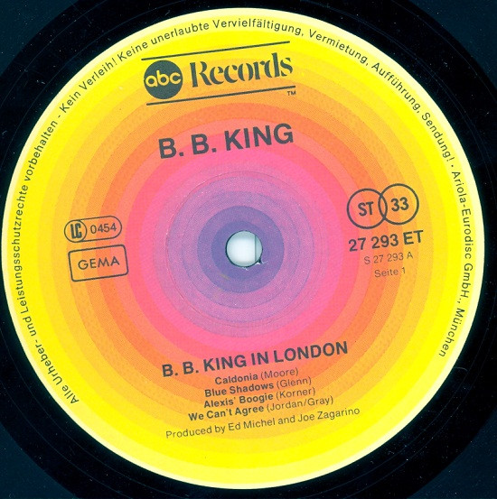 Cover zu B.B. King - In London | 1976 | Vinyl | Funk / Soul | Germany