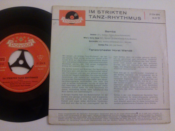 Cover zu Tanzorchester Horst Wende - Im Strikten Tanz-Rhythmus - Samba | Vinyl | Latin | Germany Schallplatten Ankauf