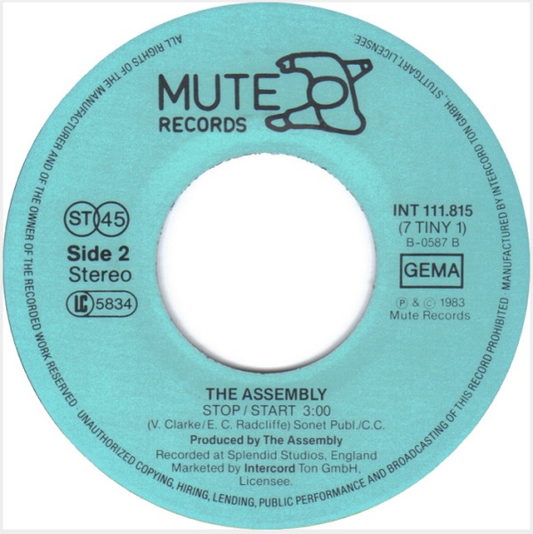 Cover zu The Assembly - Never Never | 1983 | Vinyl | Electronic, Pop | Germany