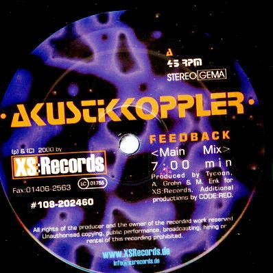 Cover zu Akustikkoppler - Feedback | 2000 | Vinyl | Electronic | Germany Schallplatten Ankauf
