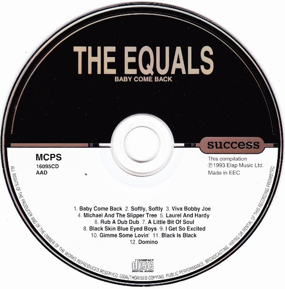 Cover zu The Equals - Baby Come Back | 1993 | Vinyl | Rock, Funk / Soul, Pop | Europe