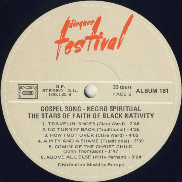 Cover zu The Stars Of Faith - Gospel Song Negro Spirituals | 1974 | Vinyl | Funk / Soul | France