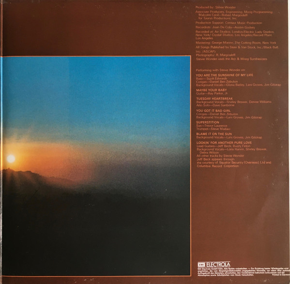 Cover zu Stevie Wonder - Talking Book | 1972 | Vinyl | Funk / Soul | Germany