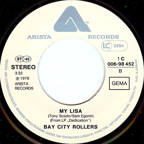 Cover zu Bay City Rollers - Yesterdays Hero | 1976 | Vinyl | Rock, Pop | Germany Schallplatten Ankauf