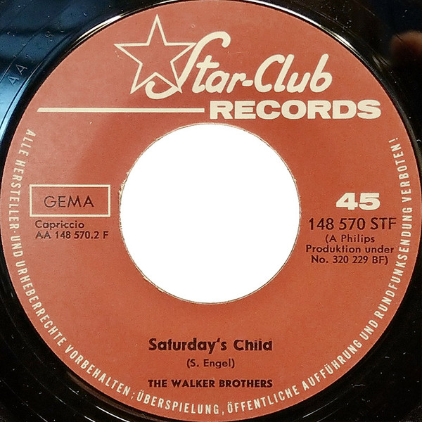 Cover zu The Walker Brothers - Another Tear Falls / Saturday's Child | 1966 | Vinyl | Rock | Germany Schallplatten Ankauf