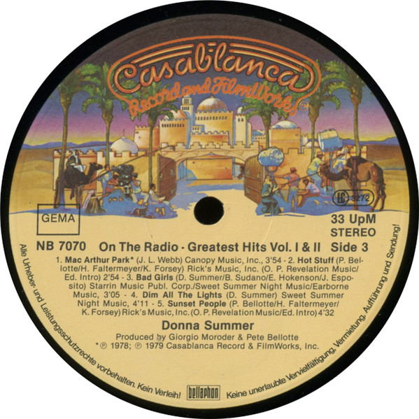 Cover zu Donna Summer - On The Radio - Greatest Hits Volumes I & II | 1979 | Vinyl, LP, Stereo, Compilation | Funk / Soul | Germany Schallplatten Ankauf