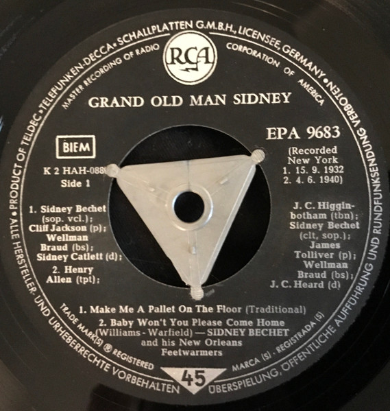 Cover zu Sidney Bechet - Grand Old Man Sidney | Vinyl | Jazz | Germany Schallplatten Ankauf