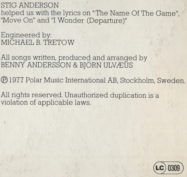 Cover zu ABBA - The Album | 1978 | Vinyl, LP, Album | Electronic, Rock, Pop | Germany