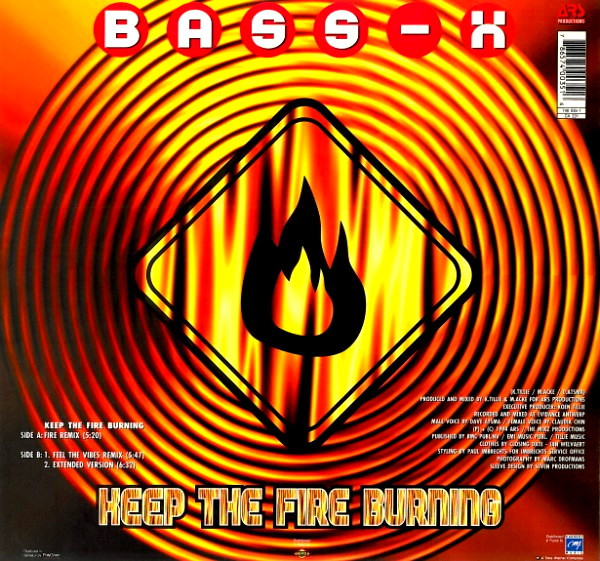 Cover zu Bass X (3) - Keep The Fire Burning | 1994 | Vinyl | Electronic | France & Benelux