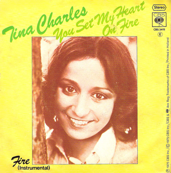 Cover zu Tina Charles - You Set My Heart On Fire | 1975 | Vinyl | Funk / Soul | Netherlands Schallplatten Ankauf