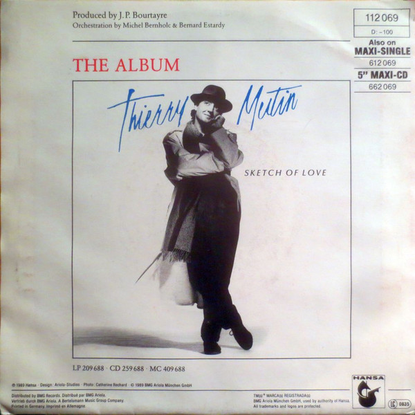 Cover zu Thierry Mutin - Sketch Of Love | 1989 | Vinyl | Pop | Europe