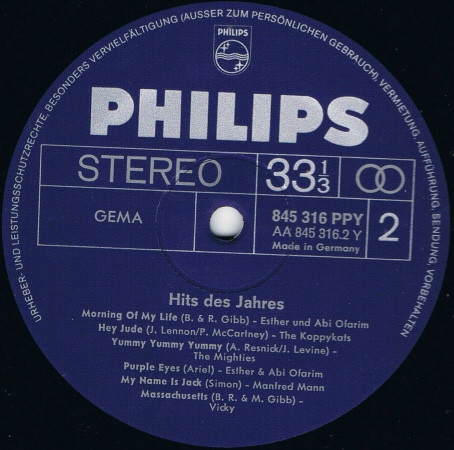 Cover zu Various - 24 Hits Des Jahres | 1968 | Vinyl | Rock, Pop | Germany