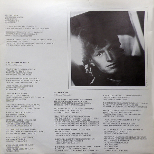 Cover zu Steve Winwood - Arc Of A Diver | Vinyl | Rock, Pop | Germany Schallplatten Ankauf
