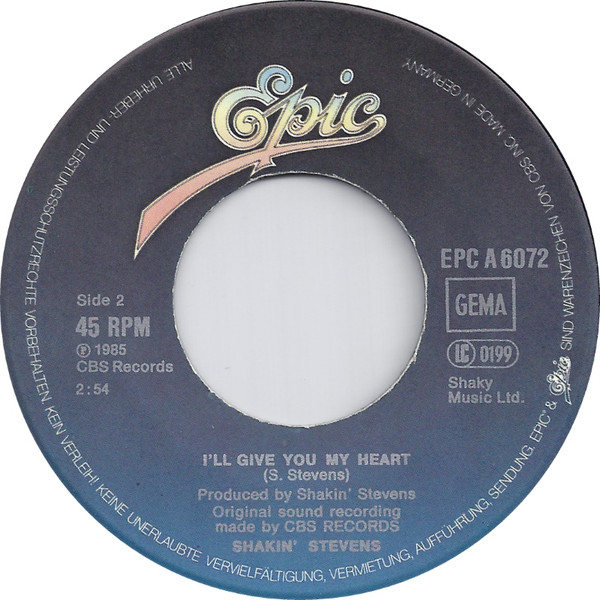 Cover zu Shakin' Stevens - Breaking Up My Heart | 1985 | Vinyl | Pop | Germany Schallplatten Ankauf