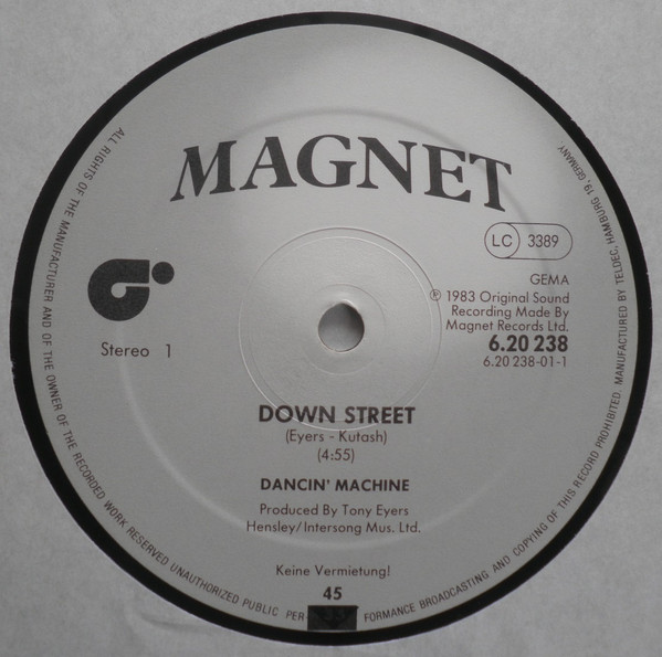 Cover zu Dancin' Machine - Down Street | 1983 | Vinyl | Electronic | Germany Schallplatten Ankauf