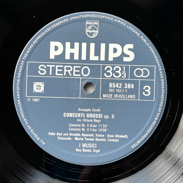 Cover zu Arcangelo Corelli, I Musici - 12 Concerti Grossi Op6 | Vinyl | Classical | Netherlands
