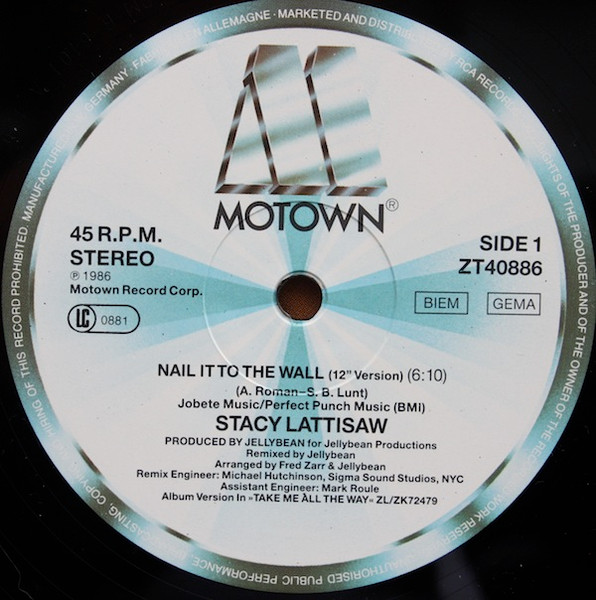 Cover zu Stacy Lattisaw - Nail It To The Wall | 1986 | Vinyl | Electronic, Funk / Soul | Europe