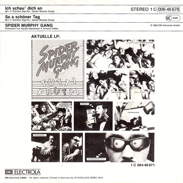 Cover zu Spider Murphy Gang - Ich Schau' Dich An | 1982 | Vinyl | Rock, Pop | Germany
